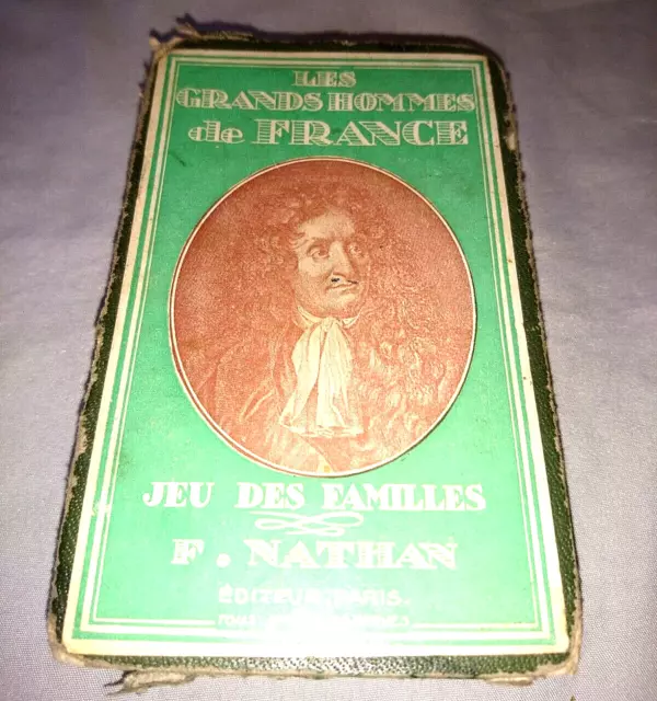 ANTIQUE FAMOUS LITTERERS FAMILY CARD GAME F NATHAN PARIS Full Set