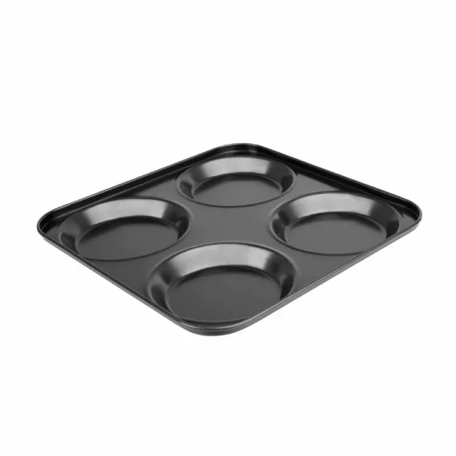 Vogue Non Stick Yorkshire Pudding with 4 Cups Tray Made of Carbon Steel 24x24cm