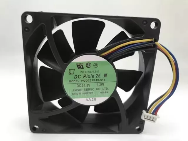 1 pcs SERVO fan PUDC24K 4S-611 DC 24.5V 2.2W 8cm 8025 4wire