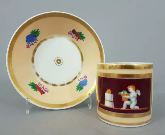 (A0233) Klassizistische Vitrinentasse mit Putto, Tasse um 1800, wohl Böhmen