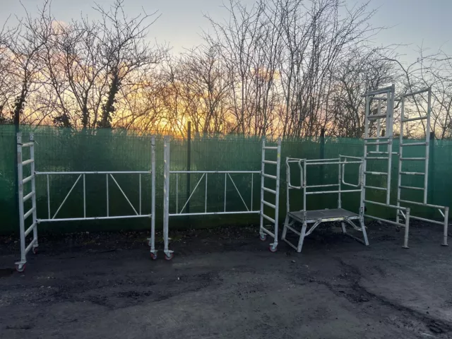 4x Aluminium Folding Access Scaffolding Tower £300+vat Podium Zagres