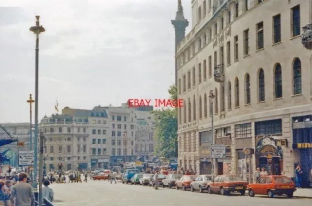 Photo  London 1983 Strand At Charing Cross View West To Trafalgar Square