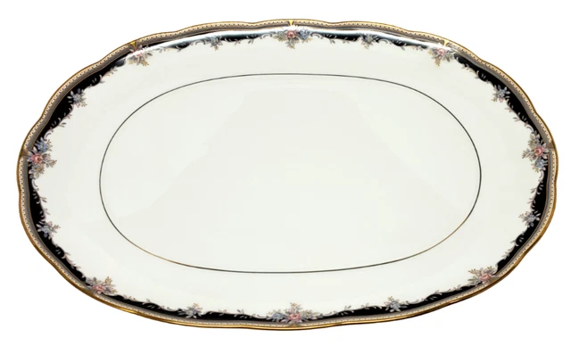 Noritake Palais Royal 16" Oval Serving Platter #9773 - Bone China Noritake Palais Royal 16" Oval Serving Platter #9773 - Bone China