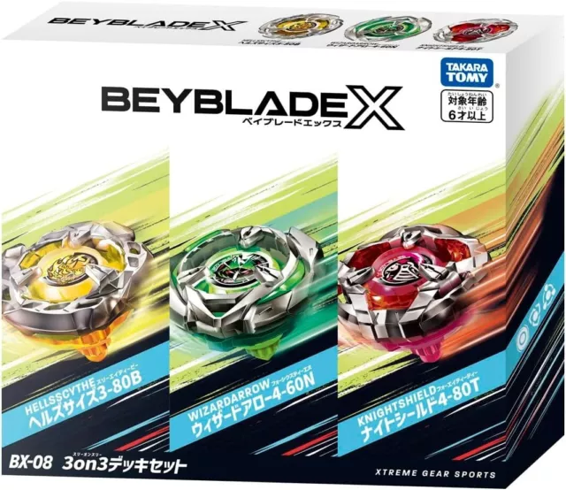 Takara Tomy Beyblade X 2023 BX-08 3on3 Deck Set Brand New UK Stock