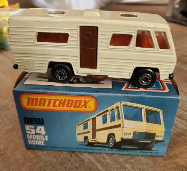 Matchbox 1980 Mobile Home No 54 Made in England By Lesney 1:114 scale No Box