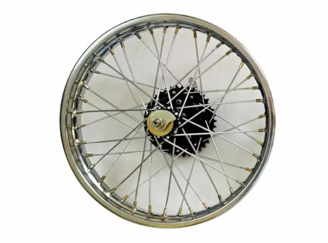 New Vintage 19" Rear Wheel Rim Complete With Spoke Half Width Hub BSA, RE