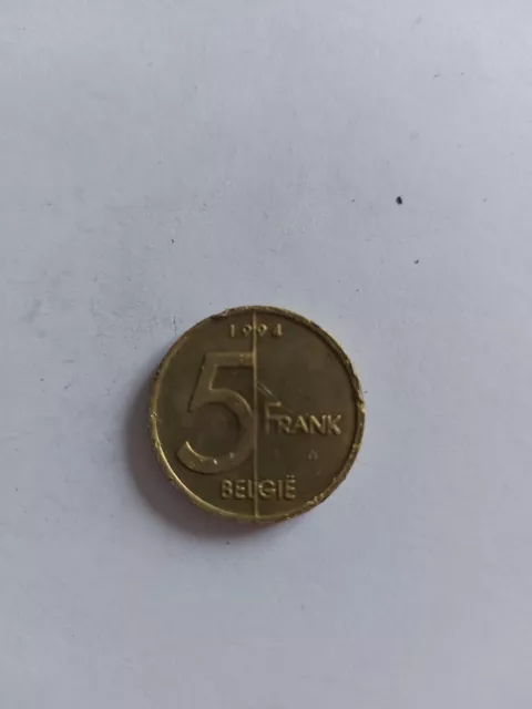 [#582732] Monnaie, Belgique, Albert II, 5 Francs, 5 Frank, 1994, Bruxelles, TB