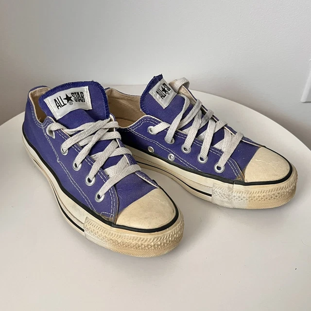 1980’S CONVERSE CHUCK Taylors Low Top Blue Mens Size 4 USA 58.00