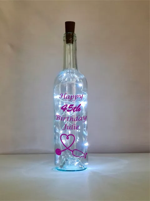 Personalised Stethoscope Light Up Bottle, Birthday Gift 21st 30th 40th 50th 60th 3