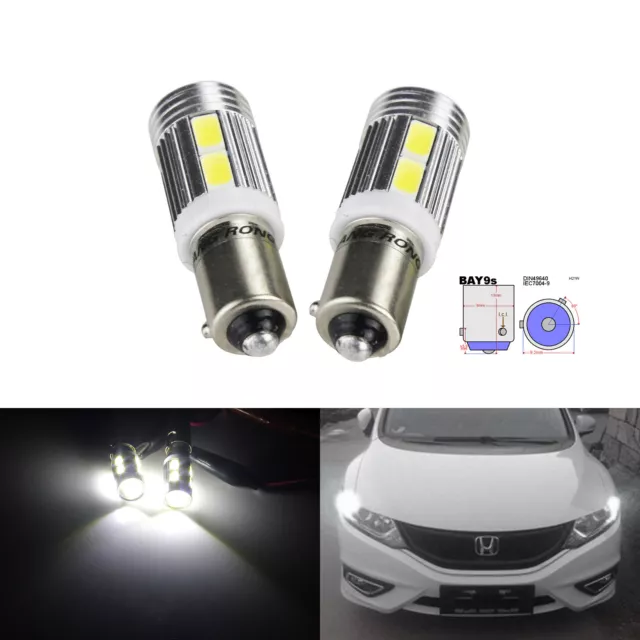 2 Ampoules H21W BAY9S 10 SMD LED Voiture Veilleuse Lampe Tuning Clignotant Blanc