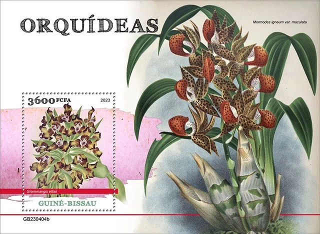 Guinea-Bissau Briefmarken 2001 Orchideen – Kleinbogen Postfrisch MNH, Katalog Nr. 1479-1487