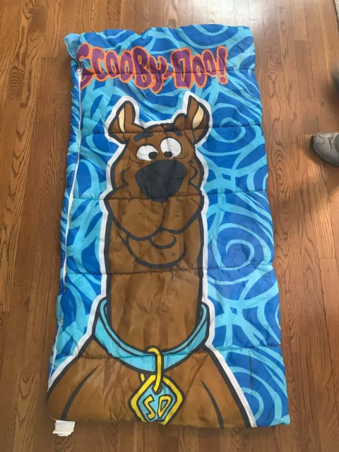 Vintage 90s Scooby Doo Hanna Barbera Kid’s Sleeping Bag Blanket youth 1999