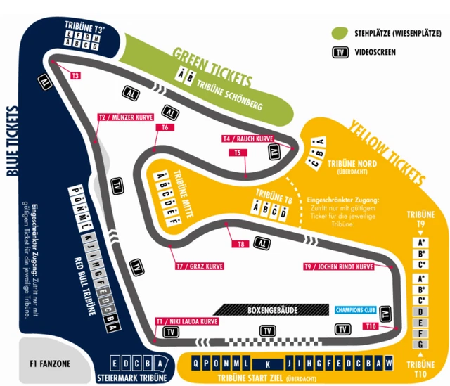 Gran Premio di Formula 1 a Spielberg (Red Bull Ring) - Biglietti