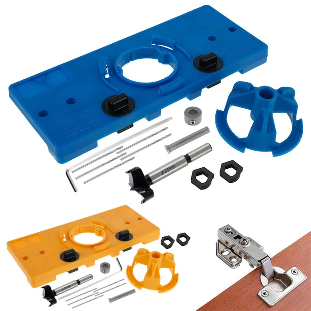 35MM CONCEALED HINGE Jig Drill Guide Set Drill Hole Cutter Bit