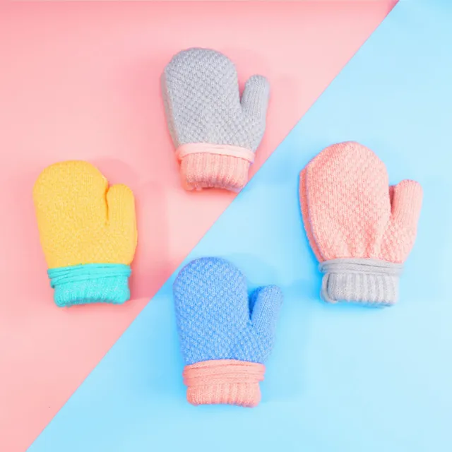 1 Pair Children Gloves Thicken Keep Warm Cozy Children Gloves Infant Mittens