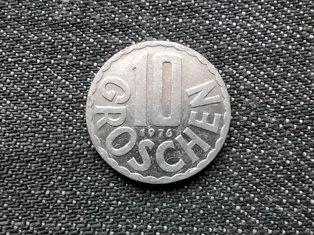 Austria 10 Groschen Coin 1976