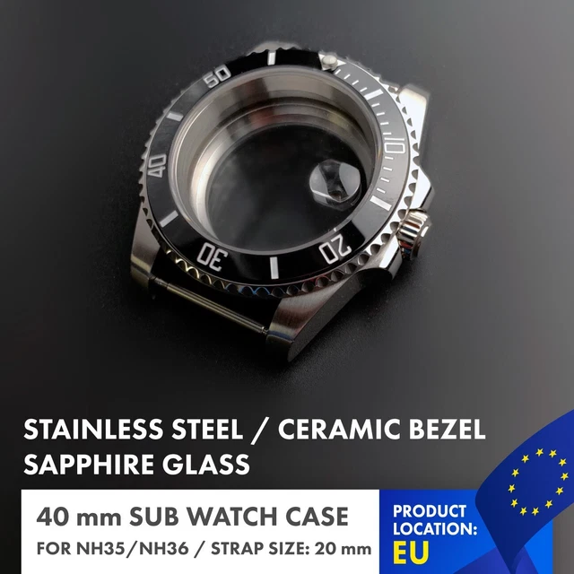 Goutent Vetro Zaffiro 36mm Cassa Dell'orologio In Ceramica Blu - Foto 6