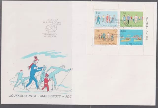 Finland 1989 Sports Sheetlet First Day Cover