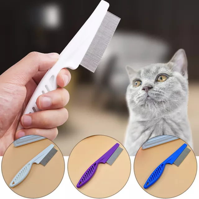 Pets Dog Cat Stainless Steel Grooming Comb Hair Brush Shedding Flea Lice Trimmer