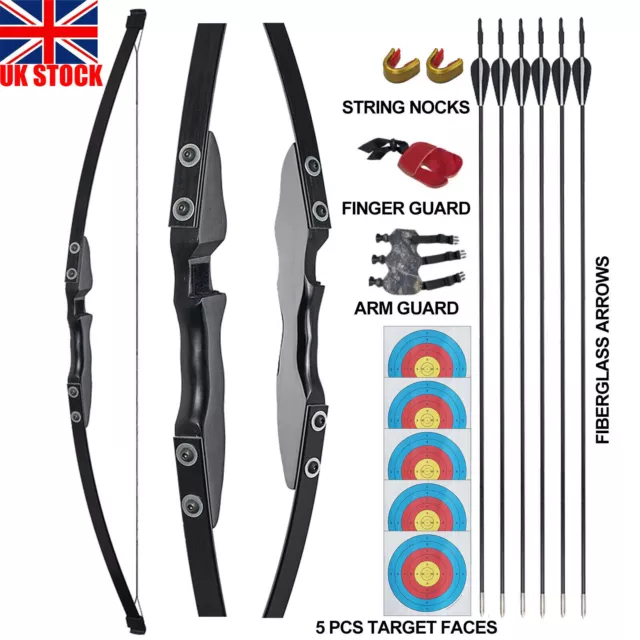 SinoArt 57 Folding Bow Black Alloy Archery Bow Right Hand for Hunting or  Target