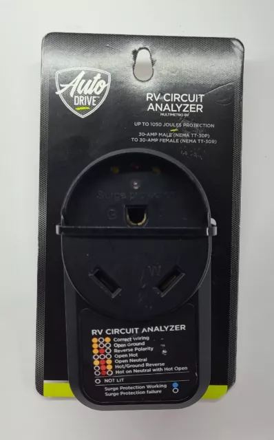 Auto Drive RV Circuit Analyzer Wiring RV Surge Protector Trailer 30 AMP