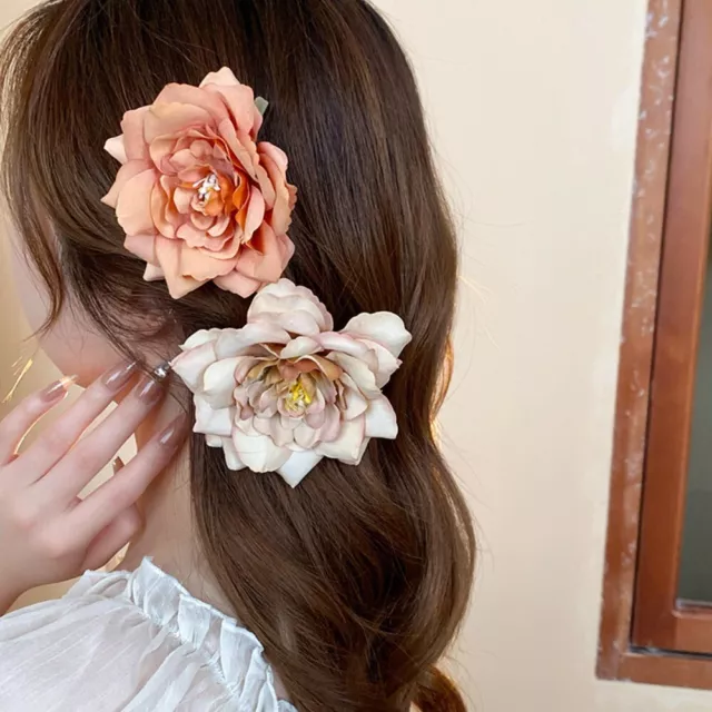 Hair Accessories Flower Hair Clip Cloth Rose Headdress  Girl/Women