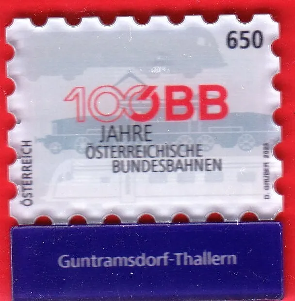 Top Sondermarken Block  " 100 Jahre ÖBB " aus Glas postfr.