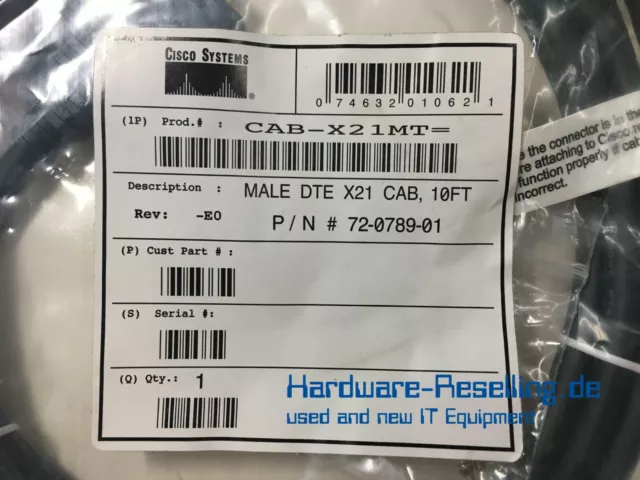 Cisco Serial Cable 3Metro 72-0789-01 CAB-X21MT DTE DB60 DB15 Nuevo Emb. Orig. 2