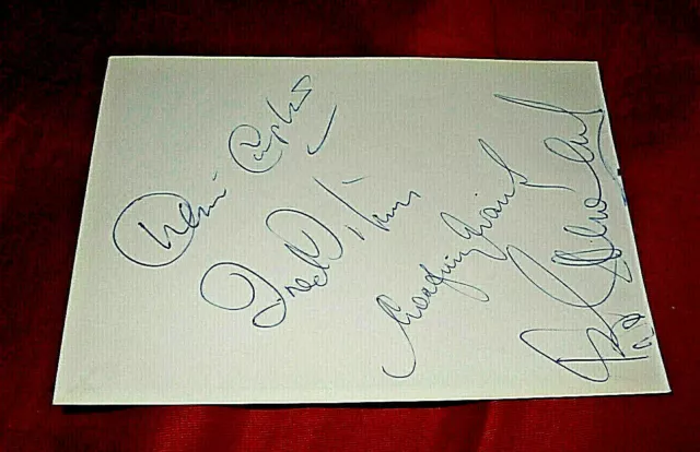 DENIS COMPTON FRED TITMUS GODFREY EVANS. AUTOGRAPHS. FROM 1970s AUTOGRAPH BOOK.