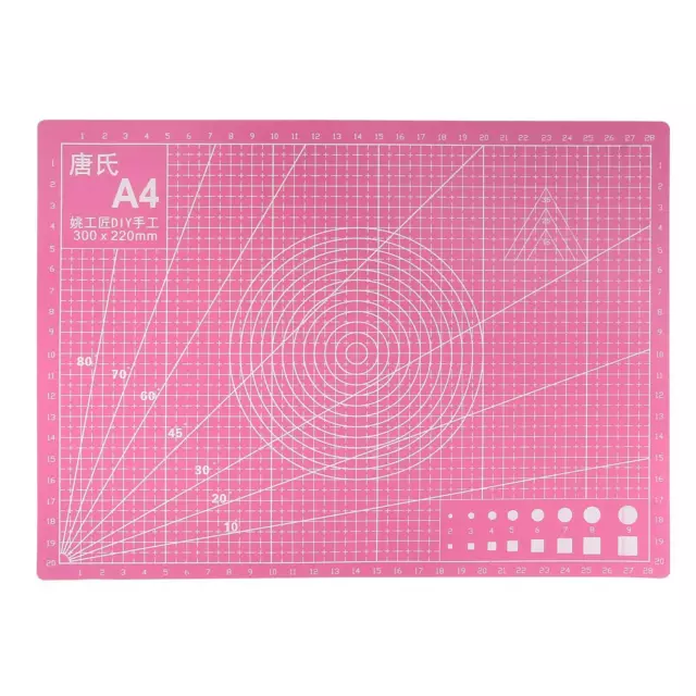 Base de Corte A4 Rosado, Alfombra de Corte Doble Cara, 30x22cm PVC Estera, 2uds