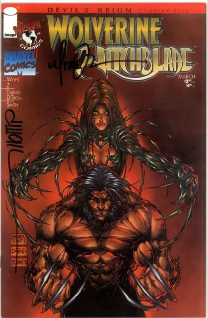 Devils Reign #5 Witchblade Wolverine Signed Michael Turner & David Wohl Jay Coa