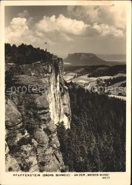 71968626 Pfaffenstein Koenigstein Saechsische Schweiz Weisse Wand Koenigstein Sa