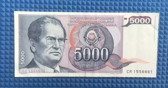 Jugoslawien 1985 - Banknote 5000 Dinar - gebraucht