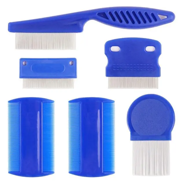 6Pcs for  Hair Comb Including Double Sided Lice Comb Tear Stain Remover Nit