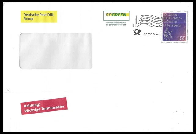 aktuelle GS Deutsche Post DHL - RandNr. 12  (50 Jahre Radio-Teleskop)