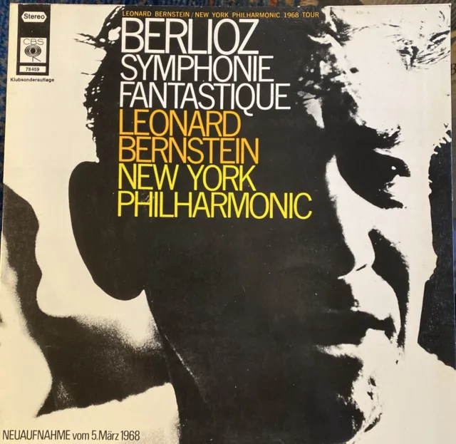 Berlioz Leonard Bernstein New York Philharmonic Symphonie Fantastique Vinyl LP