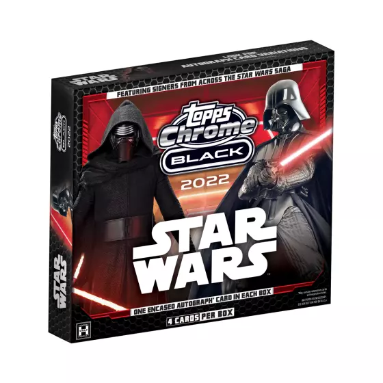 Topps Star Wars Black Chrome 2022 Hobby Box - 1 Encased Auto Per Box