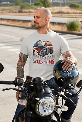 Hot Rod Garage American Customs T-Shirt Uomo | Serigrafato