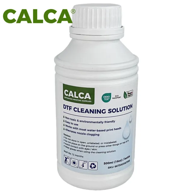 CALCA DTF Cleaning Solution for Water-based Epson Printheads. 16 oz Bottle