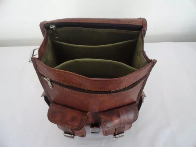 Nouveau Hommes femmes Vintage en cuir sac à dos cartable ordinateur... 2