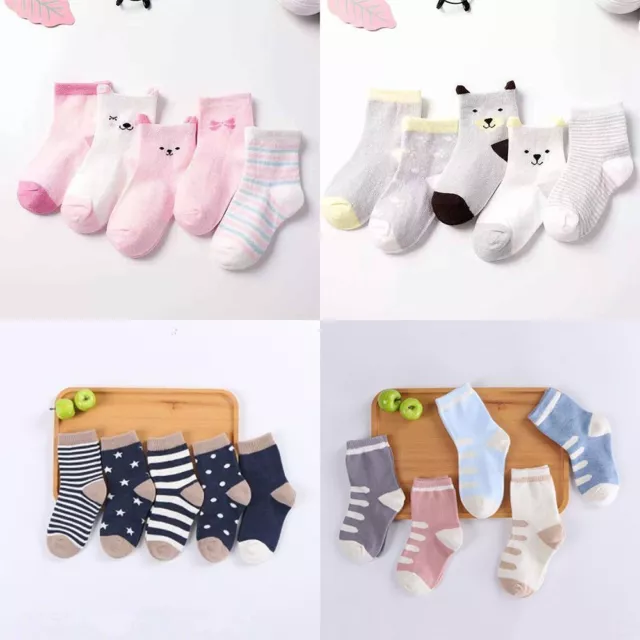 for Kids Newborn Baby Socks Toddler Knitted Sock Cotton Stripe Cartoon Animals