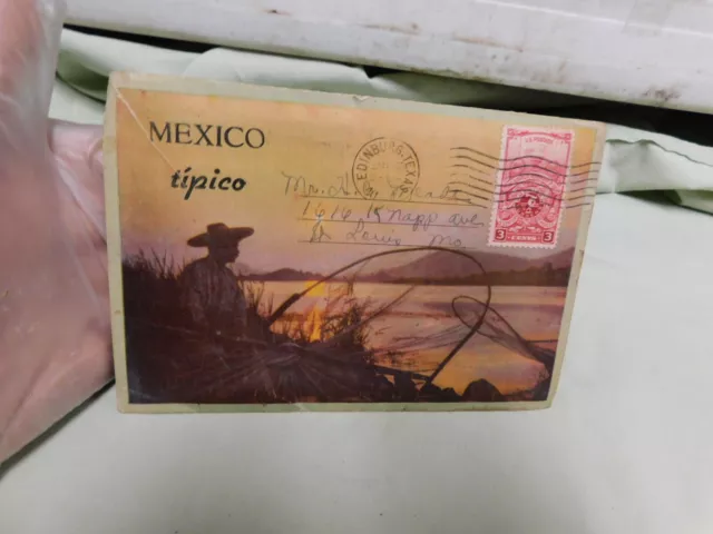 VTG Fold Out Views Post Card Type Mexico Tipico Folder