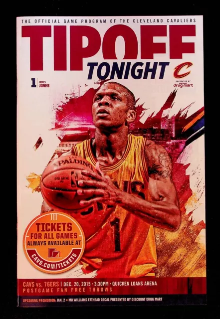 Cleveland Cavaliers Philadelphia 76ers NBA Program 2015 Championship Season