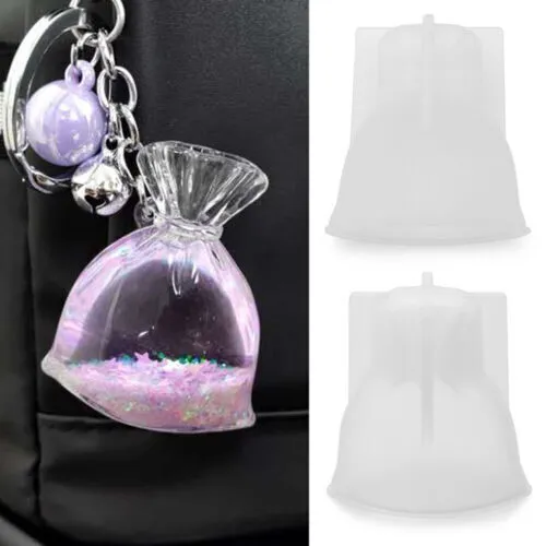 3D Purse Lucky Bag Silicone Resin Mold Jewelry Keychain Casting Epoxy Mould DIY
