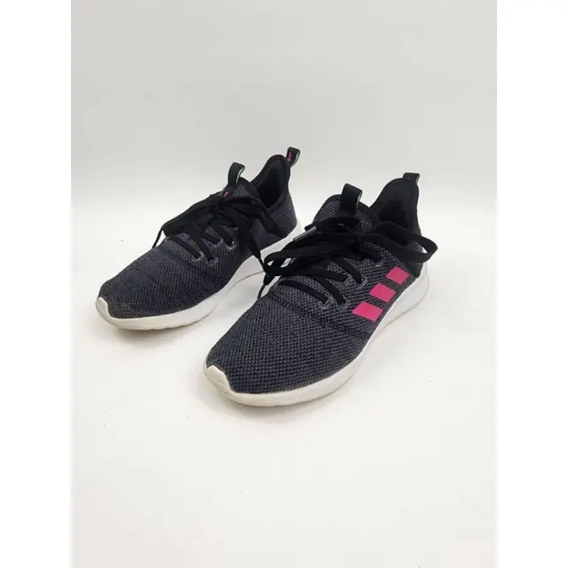 Adidas Girls Cloudfoam Pure Sneaker Athletic Black Pink Running Memory Foam 3