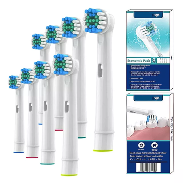 8Pack Replacement Brush Heads For Oral B Precision Electric Toothbrush