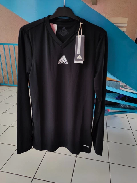 TEE SHIRT SWEAT noir manche longue ADIDAS taille 16 ans NEUF avec etiquette EUR 21 99 PicClick FR