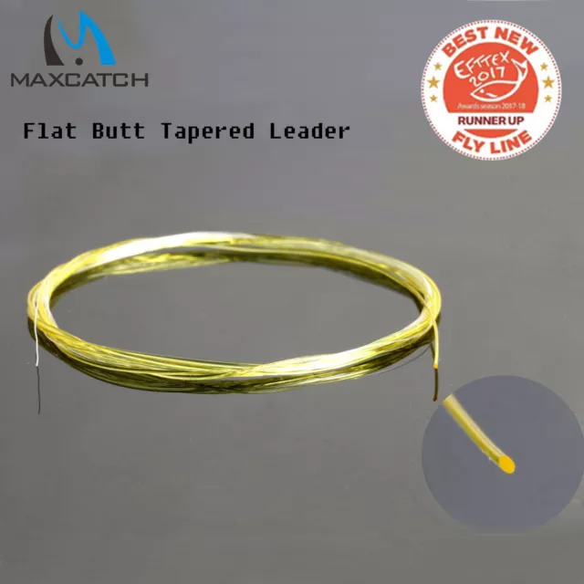 MAXCATCH FLAT BUTT Tapered Leader 9ft/15ft 3X/4X/5X/6X Fly Fishing