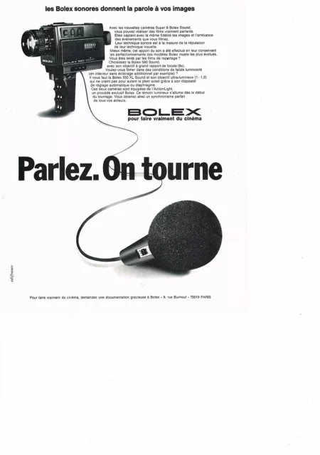 PUBLICITE  1975   BOLEX   caméra sonore