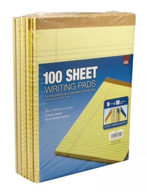 TOPS 100-SHEET LEGAL Pads (pack of 9 pads), Canary Yellow - Made in USA  $37.99 - PicClick